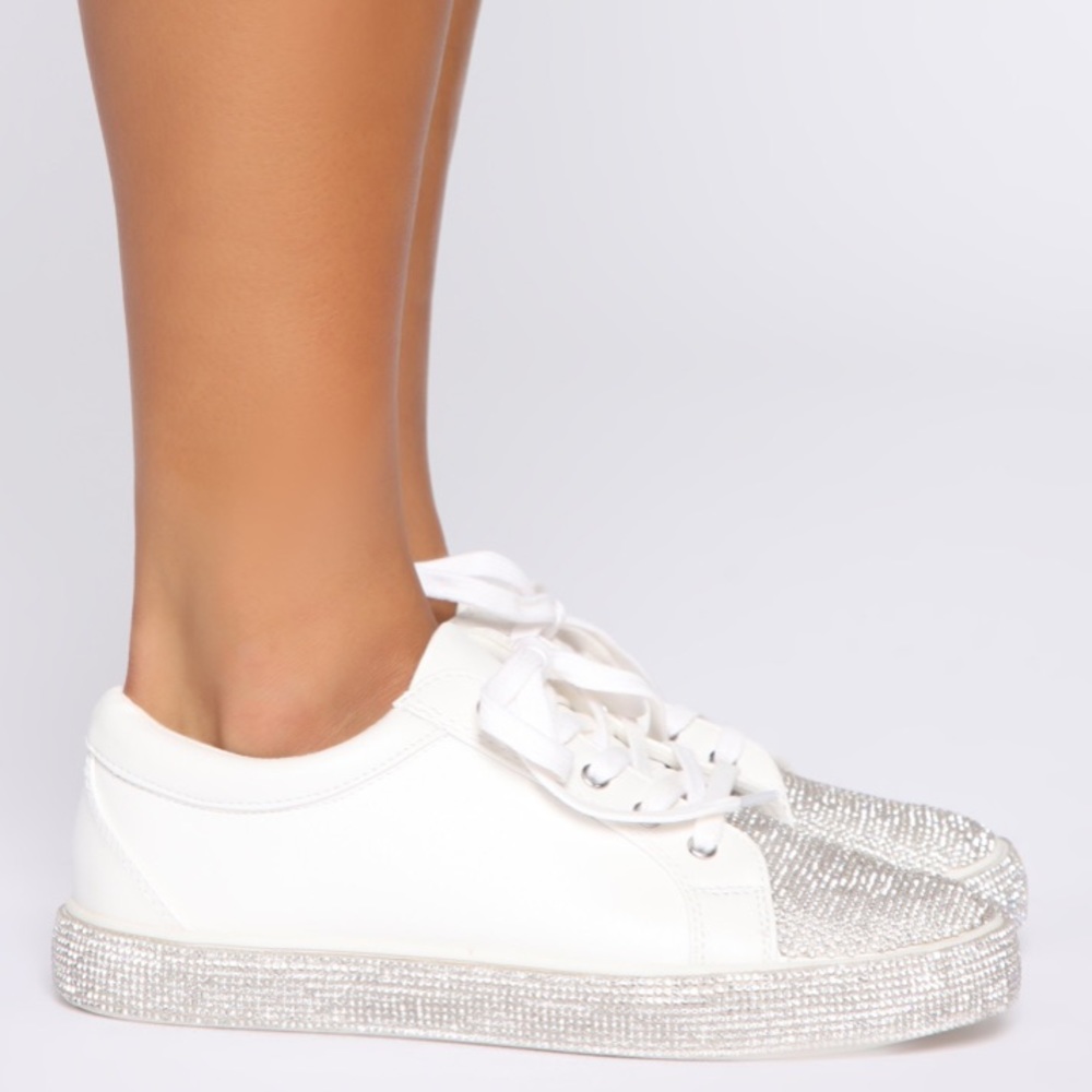 Glamorous BLING RHINESTONE Sneakers - Picture 8 of 15